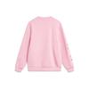 Li Ning Sports Lifestyle Series Letter Floral Round Neck Casual Knit Pullover Long Sleeve Sweatshirt Women Sweatshirt Sheer-Pink AWDU884-7