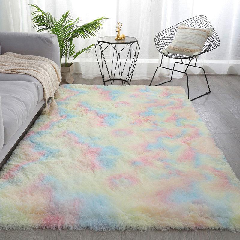 White Fluffy Carpet Plush Carpets Living Room Decoration Thicken Bedroom Bedside Mats Non-Slip Children'S Room Soft Large Rugs