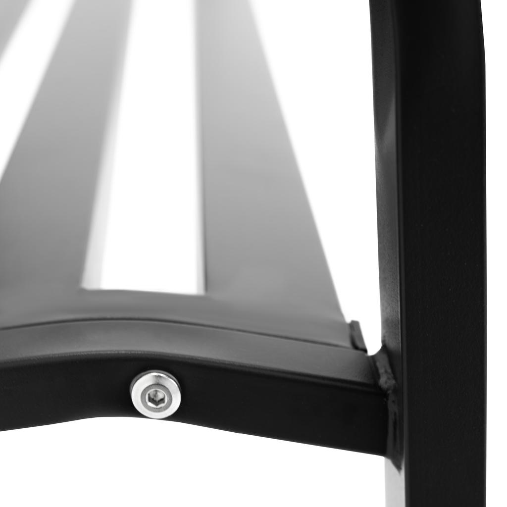 Steel Bench With Plastic Backrest, Garden, Park, Classic Bench