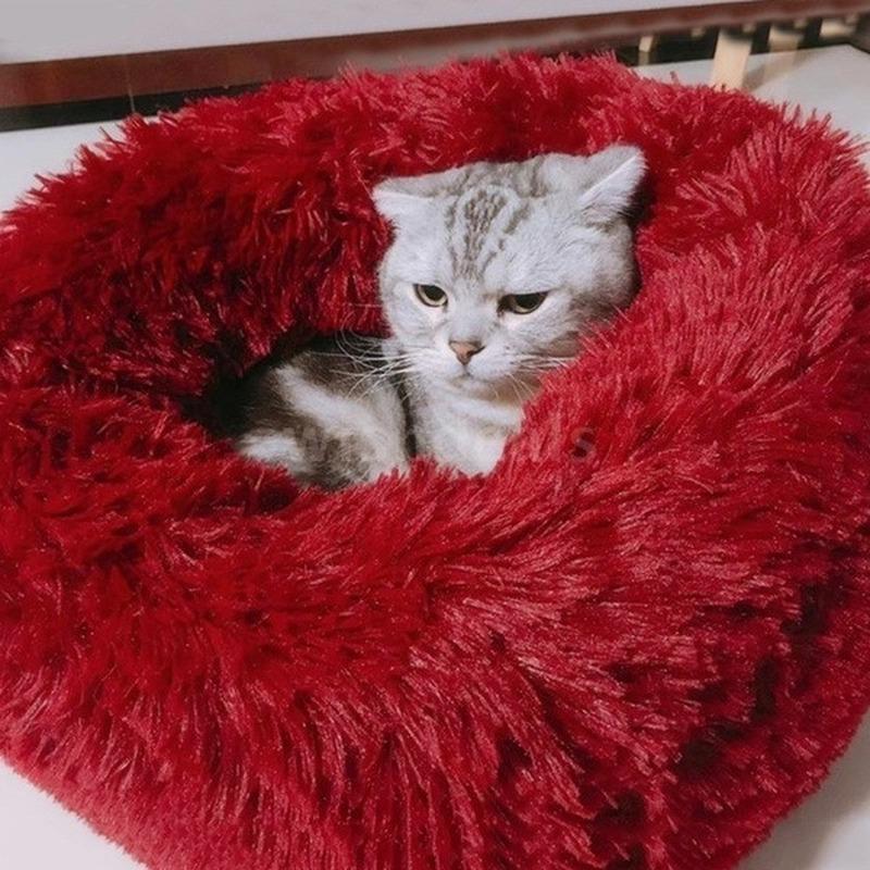 Super Soft Long Plush Pet Furniture Dogs House Cat's Beds Plush Pet Bed Round Mat for Small Medium Pet Accessories