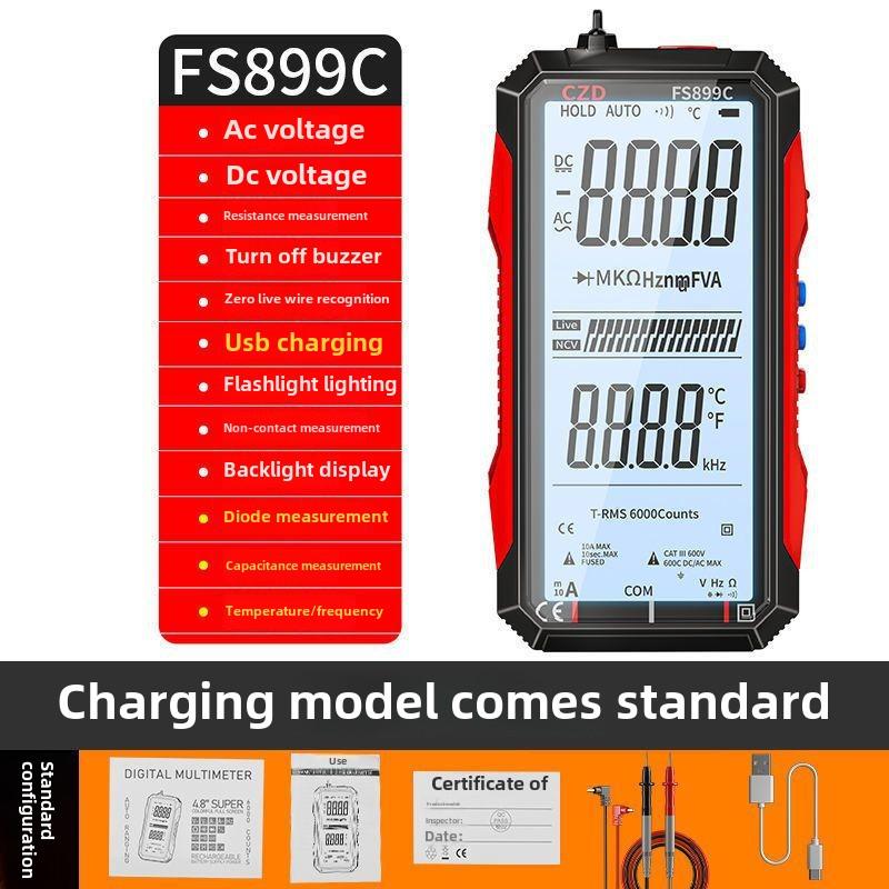 High Precision Intelligent Digital Multimeter with Large Screen Display