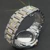 Hip Hop Iced Out Mens Watch Diamond Paved Analog Quartz Watch Waterproof Stainless Steel Luxury Wristwatch