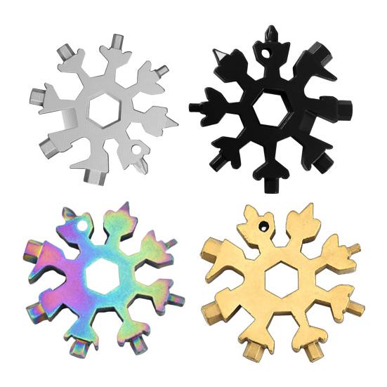 Multifunkční nástroj Snowflake, odolný proti korozi, otevřená lahev z nerezové oceli, profesionální přesný klíč na sněhové vločky, multifunkční nástroj