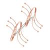 2pcs Upper Arm Bracelet Metal Coil Spiral Shape Armband Cuff Fashion Simple Arm Bangle Armlet Adjustable for Women Girl