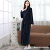 Extra langer Jacquard-Fleece-Bademantel für Paare - Dicker, warmer Fleece-Bademantel für Herren & Damen, Winterpyjama in Übergröße
