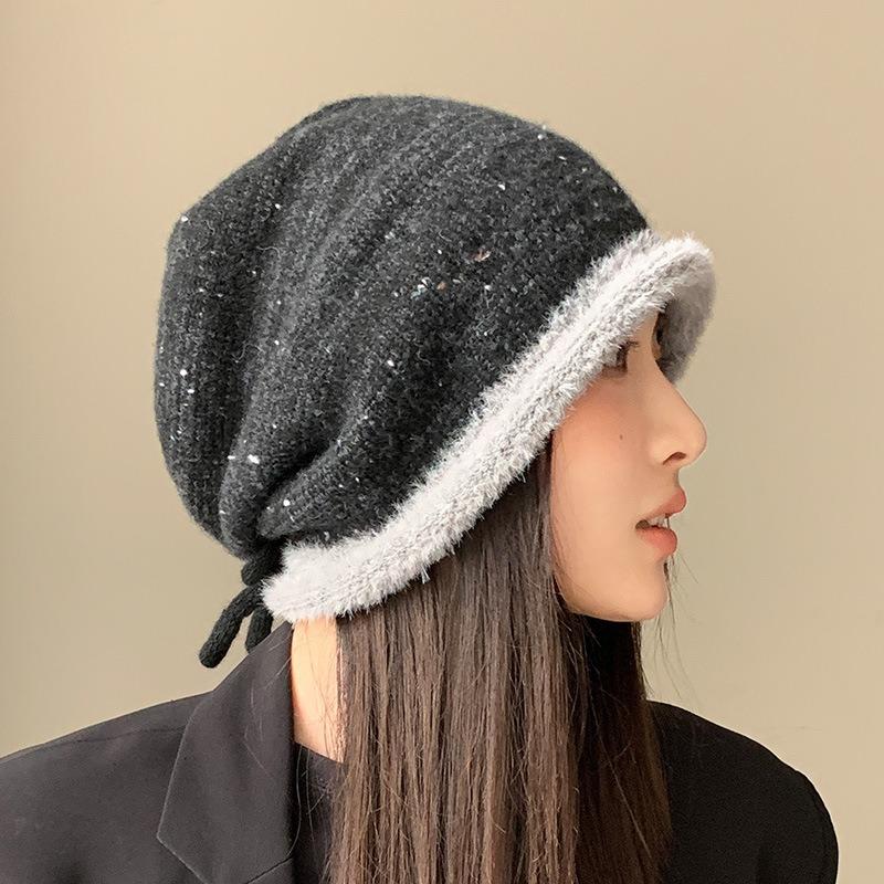 Women S Slouch Beanie Warm Windproof Korean Style Casual Cold Hat