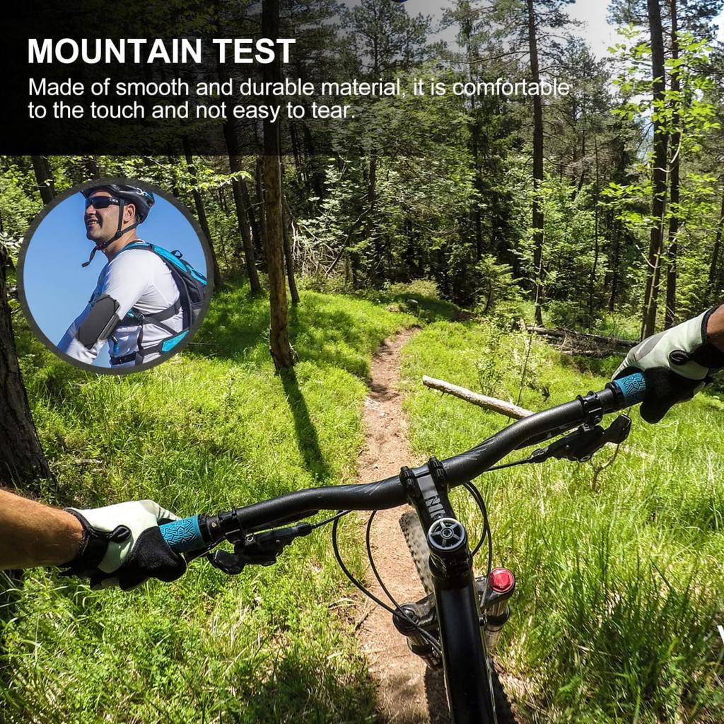 HOMSFOU Abnehmbare 360° drehbare Armband-Handyhalterung für Outdoor-Sportarten - Silikon-PU-Armband zum Laufen, Radfahren, Wandern und Navigieren