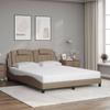Viana Bed with Mattress Cappuccino Brown Faux Leather