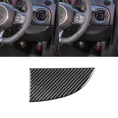 Accesorios elegantes para el panel de salida de aire del coche, pegatinas de fibra de carbono, accesorios decorativos para el coche Fiat 500