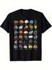 Geologist'S Choice Rock Collector'S Treasure Chest T-Shirt - Educational Mineralogy Graphic Tee with Labeled Gemstones (Quartz, Amethyst, Calcite, Sel