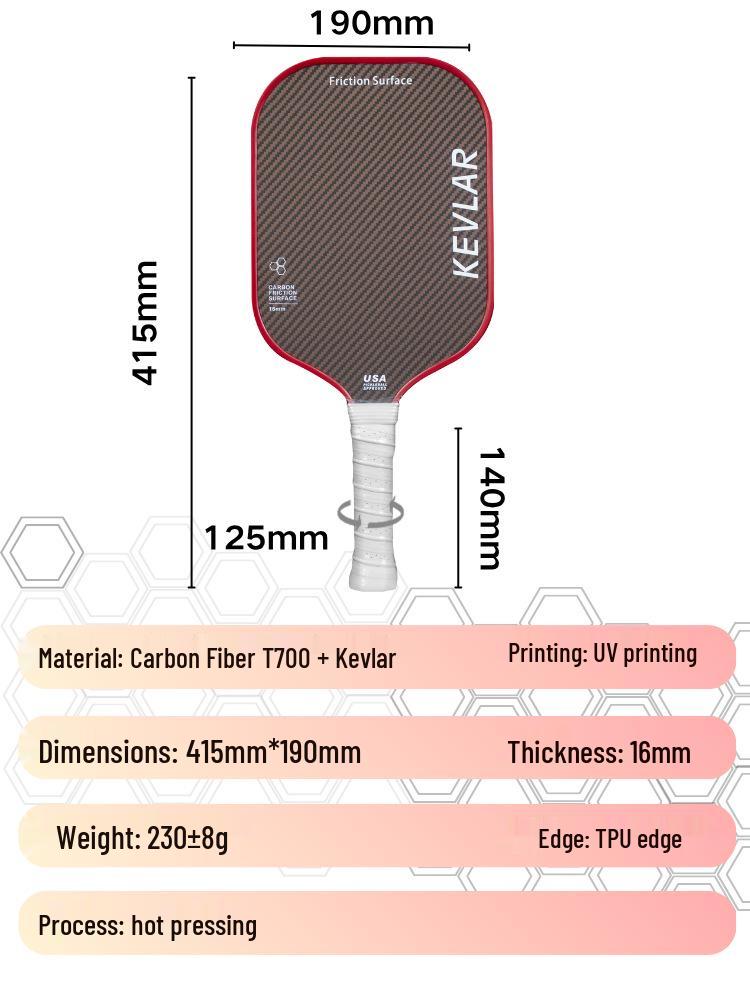 5th Gen Carbon Fiber Kevlar Pickleball Paddle Set for Professional Competition
