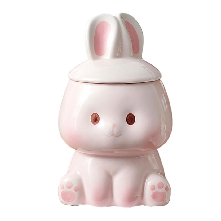 Holiday Themed Rabbit Designs Coffee Cup With Cover 350ml Capacity Drinking Mug Great For Home Or Office