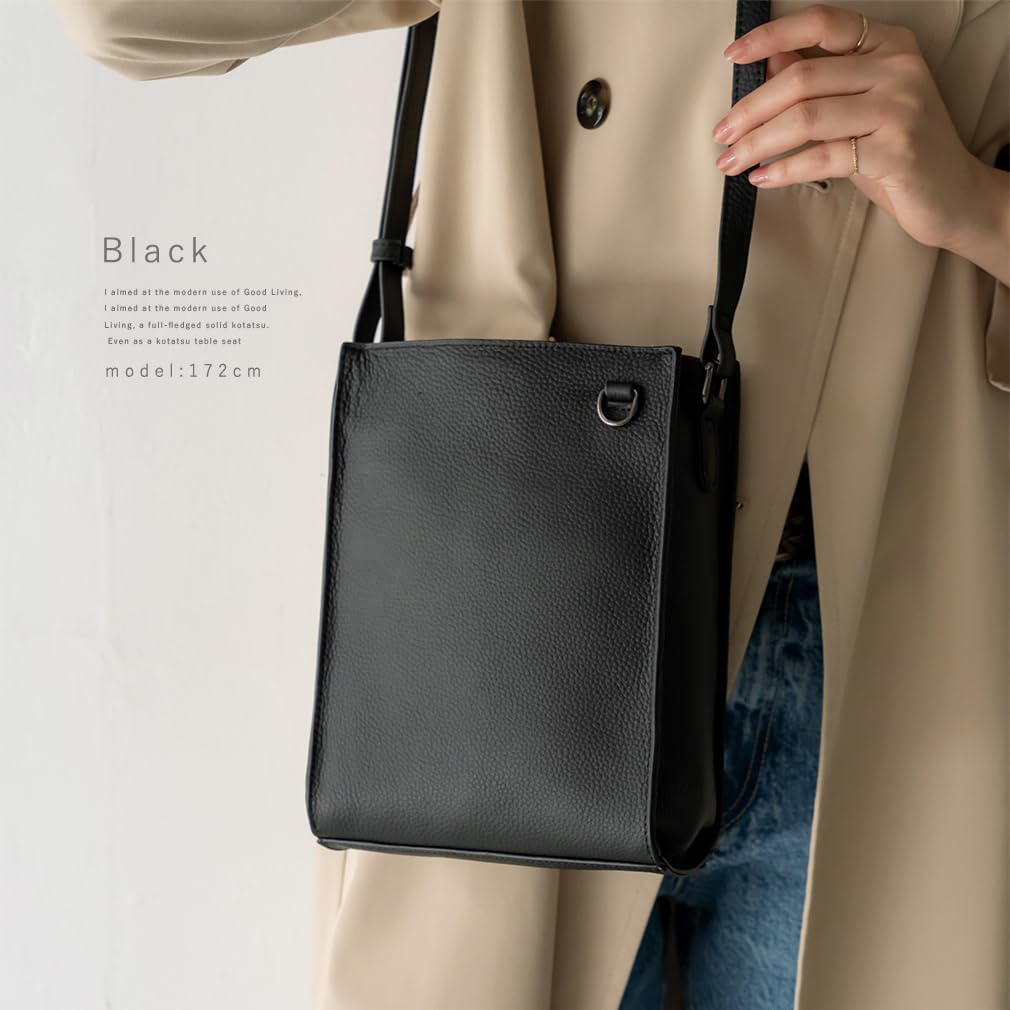 Gratante Women's Small Shoulder Bag, Lightweight, Genuine Leather, Crossbody, Square Mini, Smartphone Pouch, Sacoche, Mini Bag, Shoulder Bag,