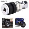 50pcs Universal Motorcycle Bicycle Auto Tubeless Vacuum Tire Valve Nozzle