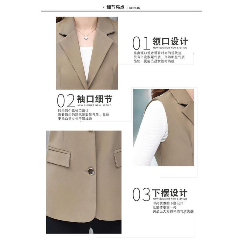 Western Women's Spring and Autumn New Versatile Casual Temperament Sleeveless Suit Vest Top