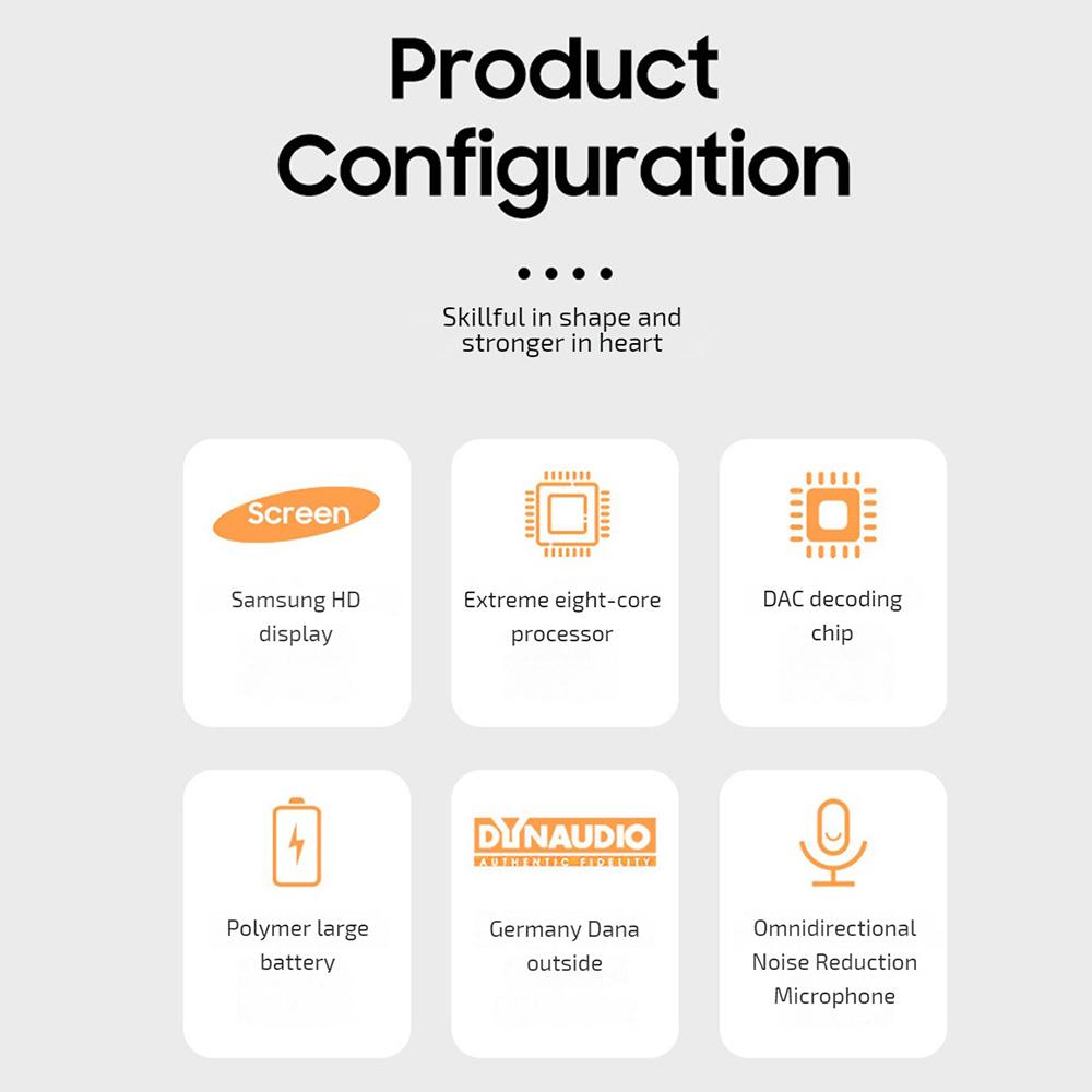 Ecran tactil Walkman Compact 3.0 inchi D2 Metal Fhd pentru redare audio Mp3 Mp3 Walkman Noble Music Player Mp4 Music Player