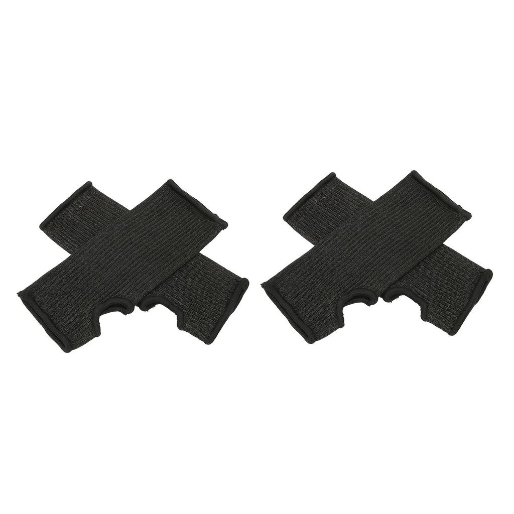4Pcs Cut Resistant Sleeves Level 5 Protection Thumb Slot Design Good Fit Black Thickened Anti