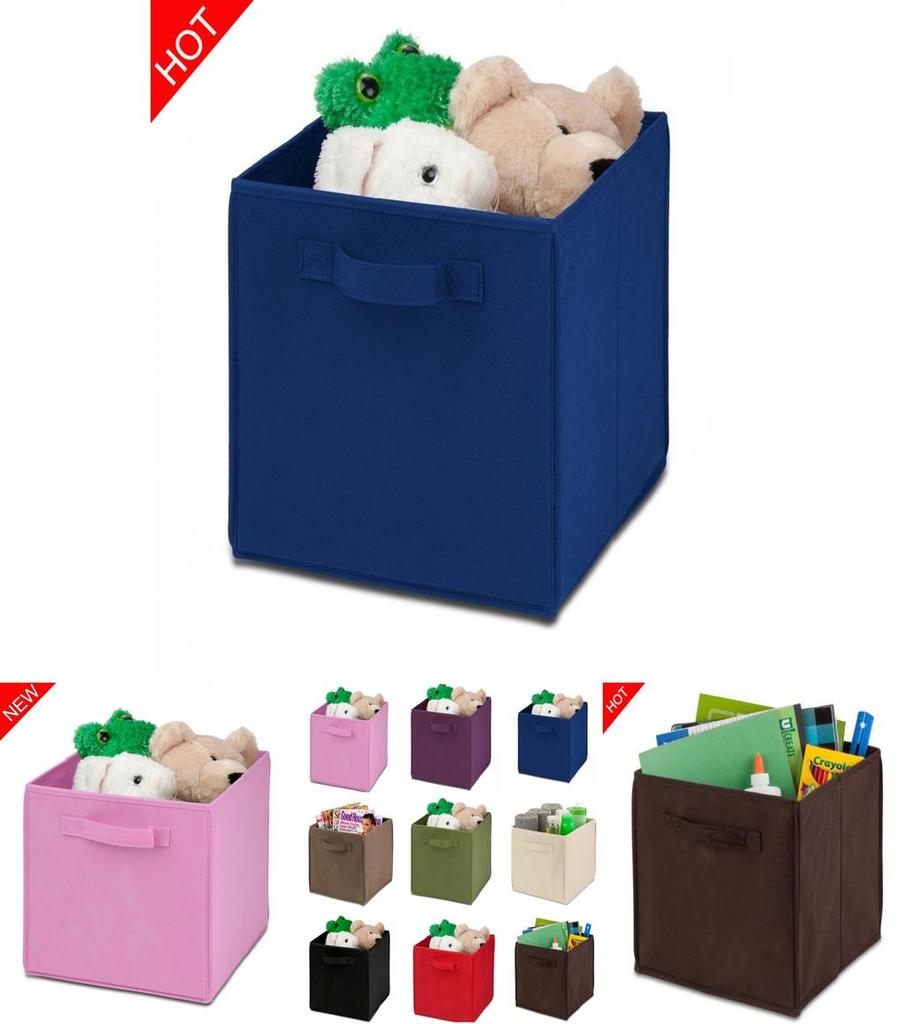 Modern Foldable Fabric Storage Box For Bedroom With 21l Capacity For Clothes Toys