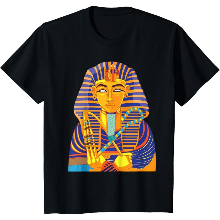 Детская Детская Футболка Фараона Тутанхамона Тутанхамона Гик История S
