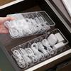 The Data Cable Storage Box Is Equipped with 10 White Zip Ties for Organizing and Storing Data Cables, Suitable for Small Items