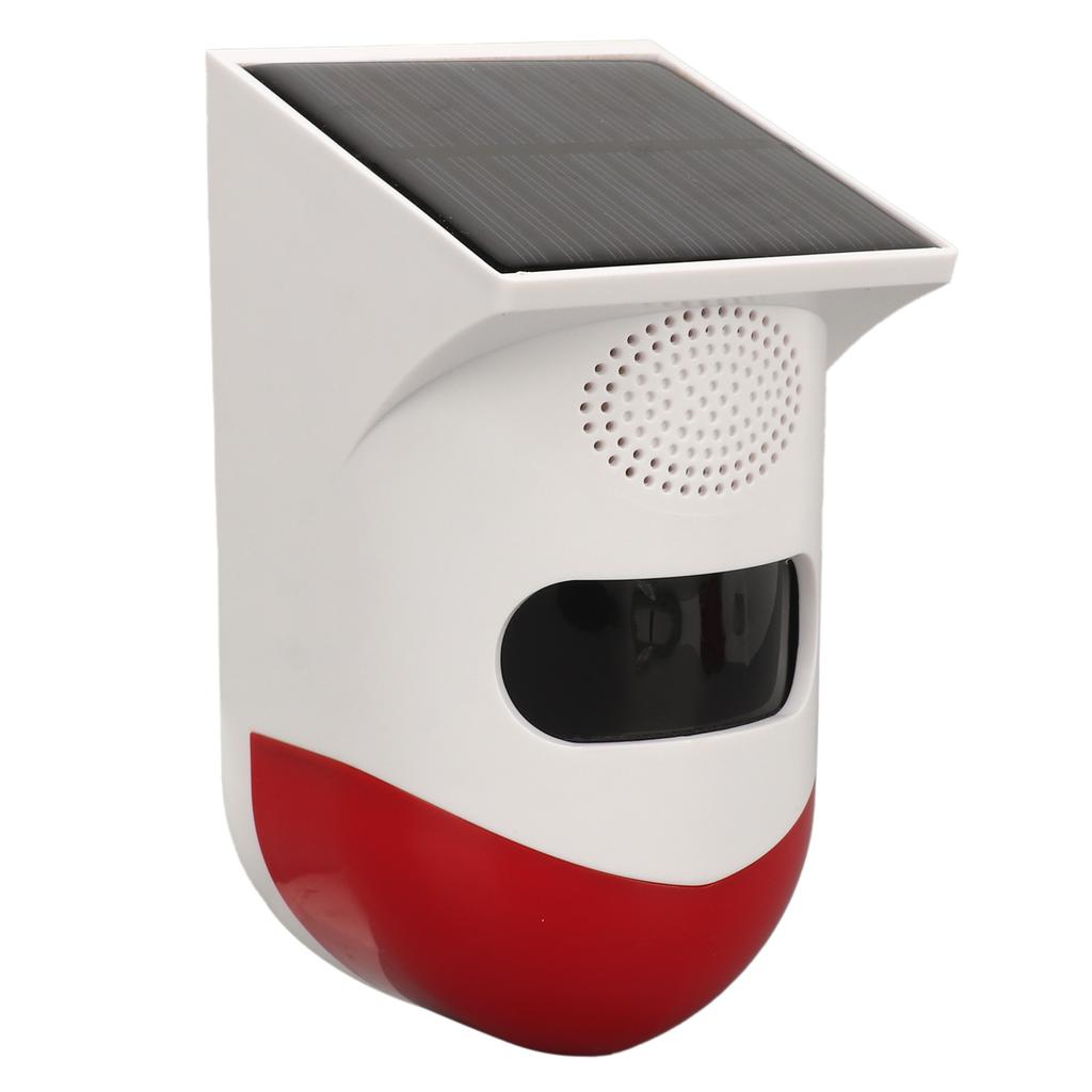 Solar Strobe Light Alarm Waterproof Waterproof Anti Theft Outdoor Motion Sensor Siren Alarm for