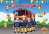 Boys Birthday Baby Shower Backdrop Cartoon Fireman Sam Design Indoor Wall Decor Kids Studio Portrait Photography Gift Supplies