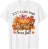 Funny Just A Girl Who Loves Fall T-Shirt