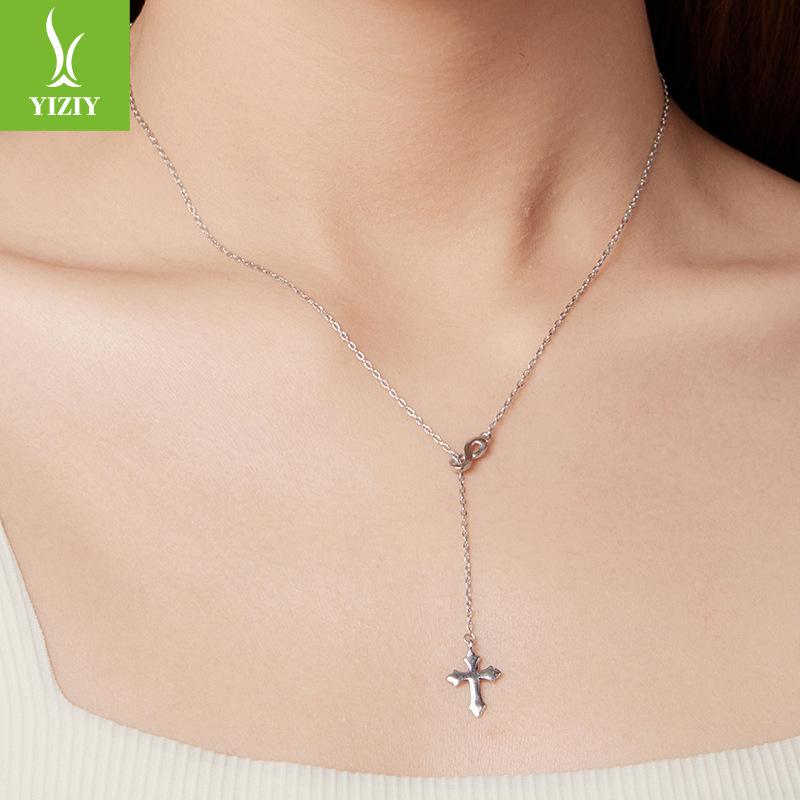 S925 Sterling Silver Thanksgiving Cross Bracelet Necklace Jewelry Set, Cold Turquoise Ring
