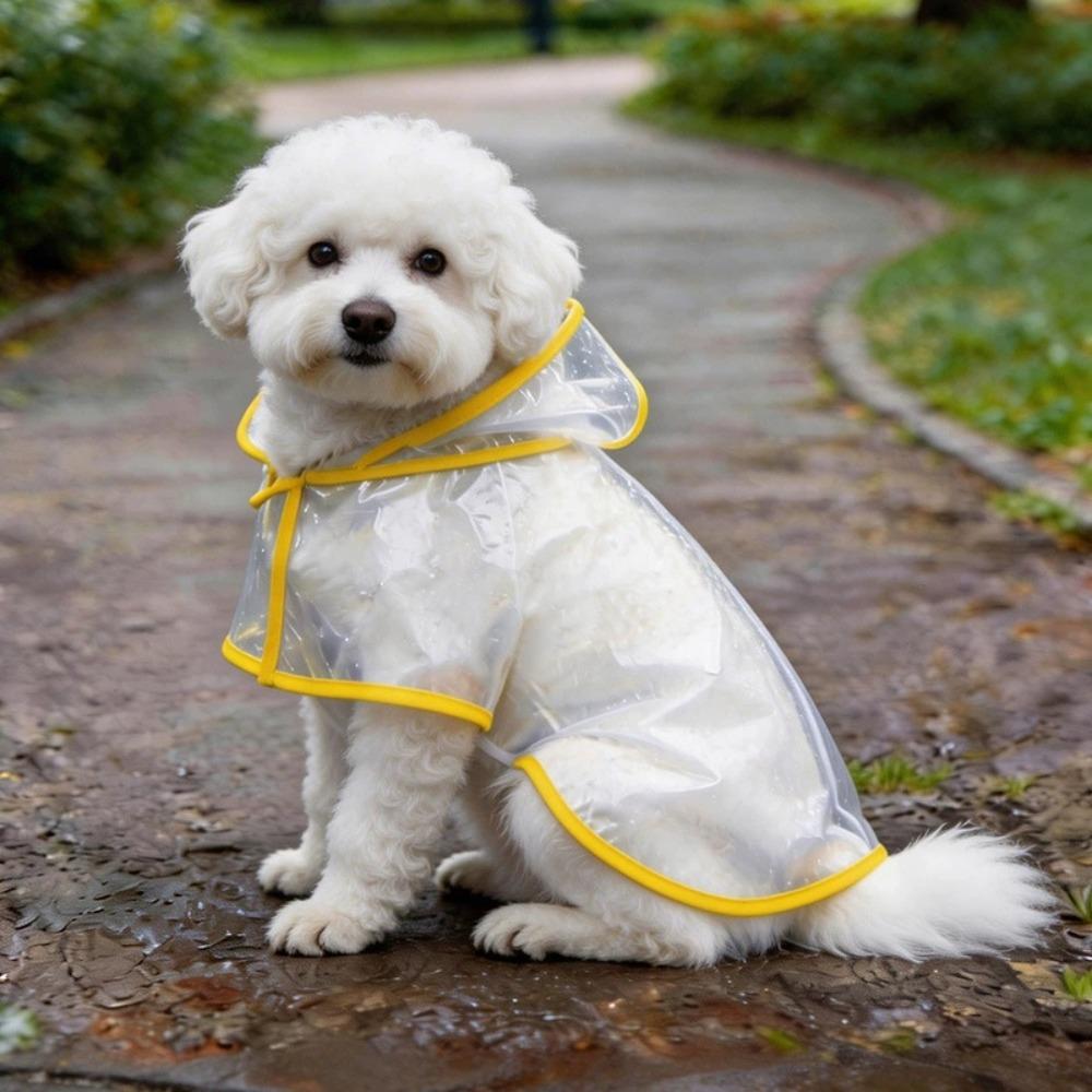 Dog Raincoat Transparent Whole Body Cover Waterproof Soft EVA Dog Walking Artifact on Rainy Days Small Medium-sized Pet Specific