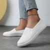 Women's Slip-On Sneakers Low-Top Round Toe BreathableWalking Shoes - Lightweight Casual Athletic Footwear Minimalist Solid Color