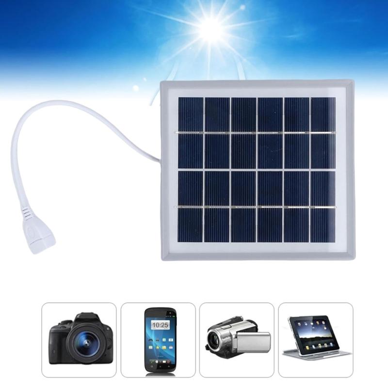 Pack Of 2 Easy Carry 5W Solar Module USB Charges Small Monocrystalline Silicon Charges for Outdoor Camping Hiking