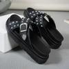 Fashion Platform Sandals Blue Ladies Summer Dress Open Toe Beach Slippers Punk Gothic Wedge Heel Women Sandals
