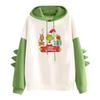 Women's Printed Contrasting Dinosaur Loose Casual Hoodie