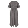 Summer Dresses For Women Boho Maxi Dress Short Sleeve V Neck Dresses Fashion Dress with Pockets