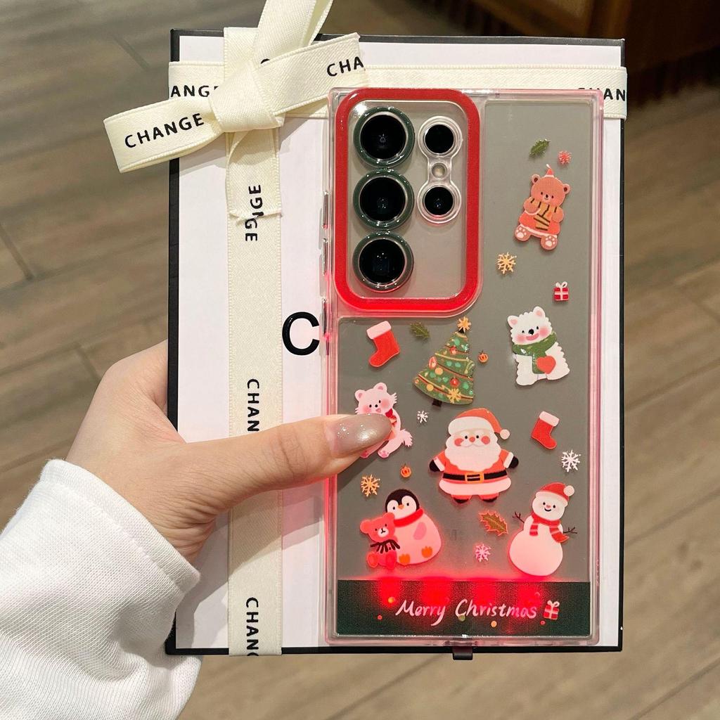 Samsung S25 Ultra A56 Voice-Control Flashing Phone Case: Christmas & New Year Edition