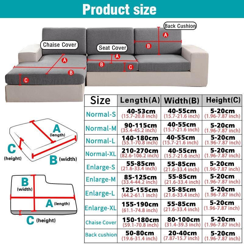 Water-Resistant Sofa Seat Cushion Slipcovers Sectional Couch Cushion Cover Stretch Non-Slip Furniture Protector For Kids, Pets
