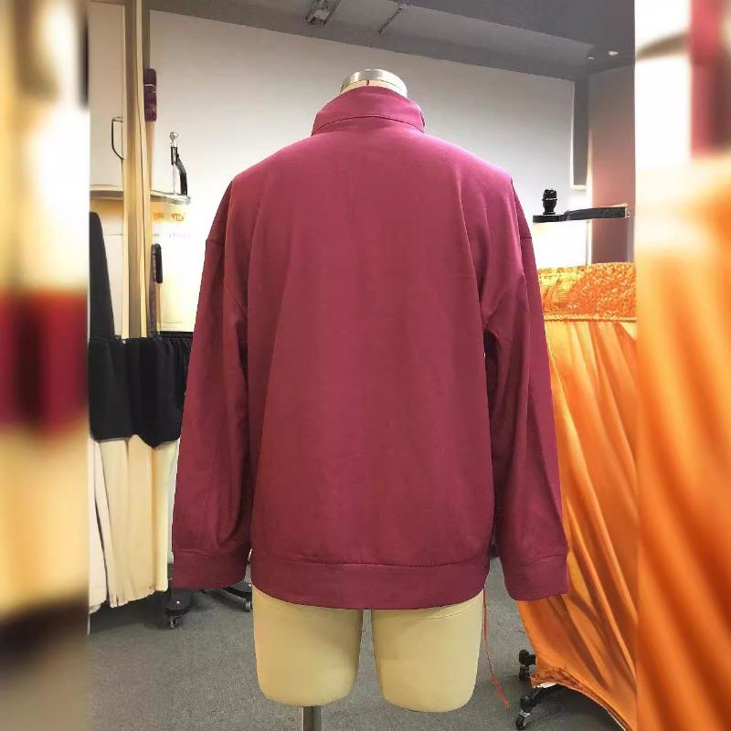 Hot selling autumn and winter retro letter print zipper half open collar pullover sports sweatshirt