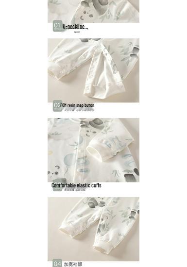 Pure Cotton Baby Romper: Spring/Autumn, Snap Crotch, Unisex, Class A