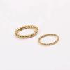 Anello in Acciaio Inossidabile Sottile Placcato Oro 18k Minimalista Acciaio Inossidabile Piccola Sfera Solida Anello Impilabile per Donna