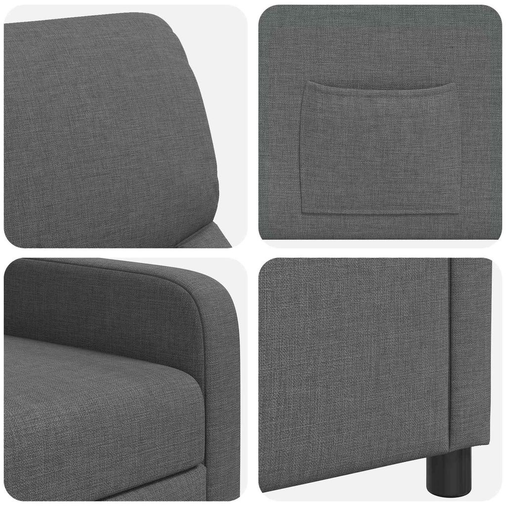Recliner Dark Gray Polyester