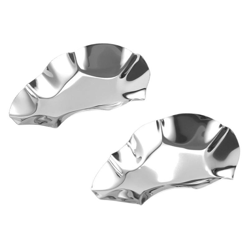 Stainless steel oyster saucer kitchenware tray kitchen pot shovel soup spoon tray seasoning butterfly soy sauce dish