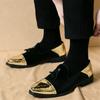 Luxury New Designer Men Velvet Tassels Mixed Casual Brogues Shoes Brand Formal Wedding Dress Homecoming Footwear Zapatos Hombre