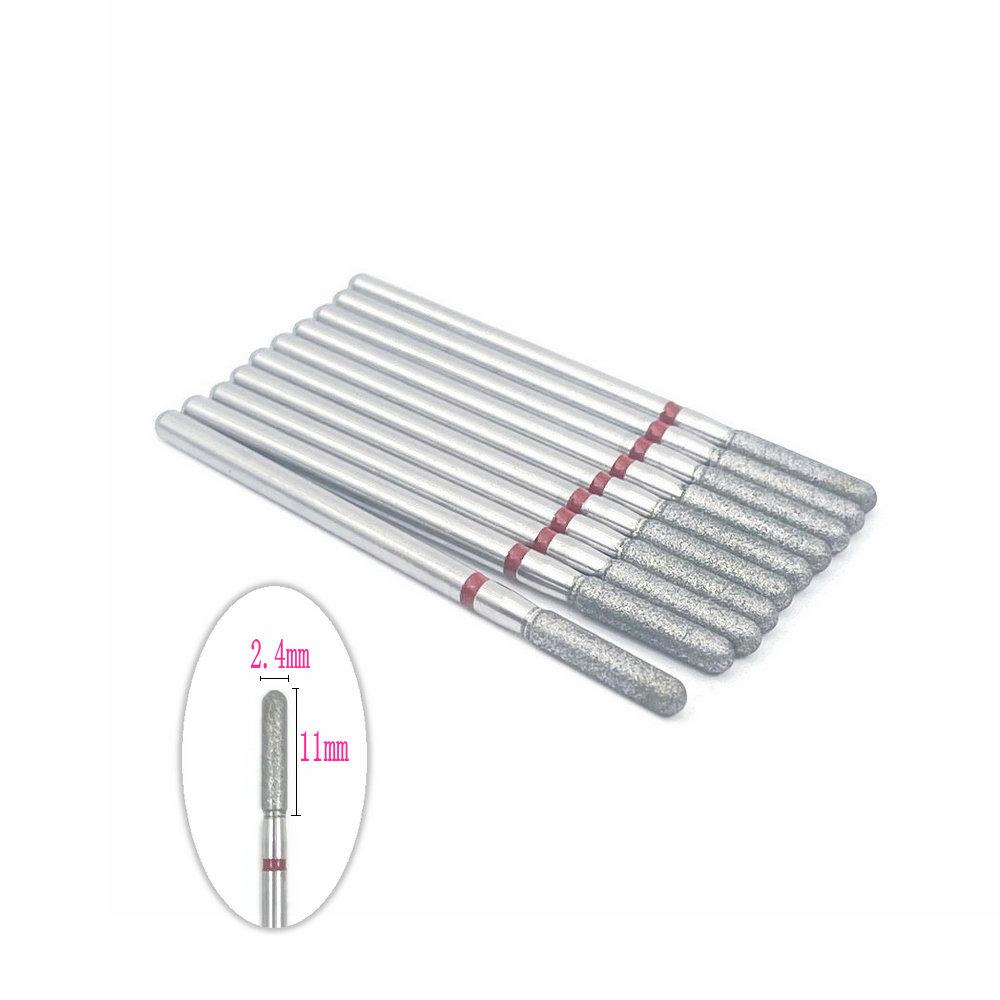 10pcs 2.35mm Shank Diamond Grinding Bur Drill Rotary Drill Dental Grinding Dental Polishing Burs Nail Drill Bits