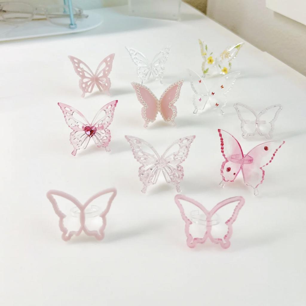Silicone Butterfly-shape Parts Decoration Molds Filler Various Styles Keychain Mold DIY Pendant Epoxy Crafting Molds