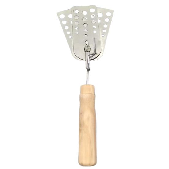 Hot Meat Patty Spatula Heat Resistant Meat Turner Stainless Steel Triple-Blade Spatula Versatile Barbecue Scraper