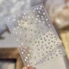 Gold Leaf White Flower Bouquet Floral Petal Tulip Bloom Charming Retro Metal Self Adhesive 5D Nail Art Sticker Manicure Decals