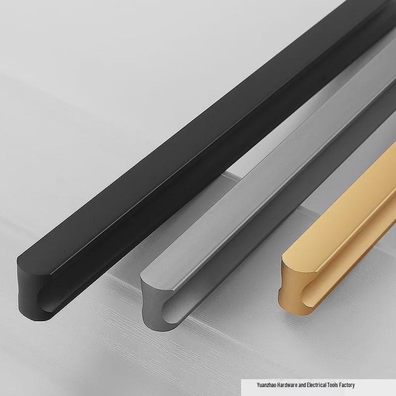 Černá a šedá moderní luxusní úchytka zásuvky skříňky