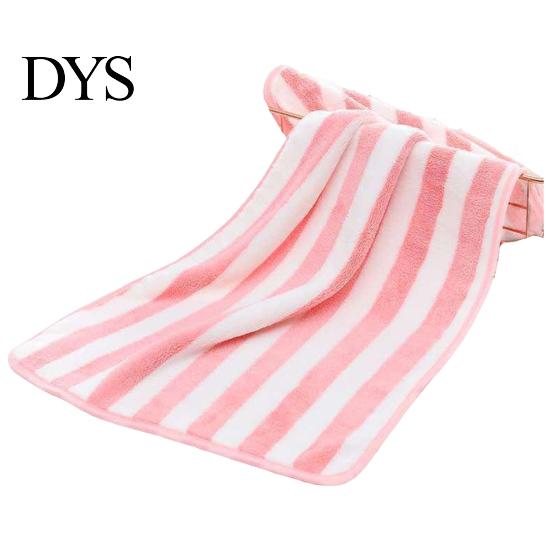 Spa Towel Bath Super Soft Wide Striped Non-Fading Highly Absorbent Ultra-Thick Absorb Water Coral Velvet Thickened Face Washcloth Home Supplies