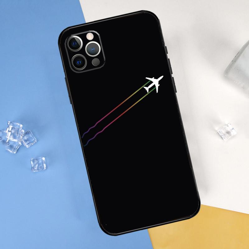 Airplane Travel Phone Case For iPhone 16 Pro 15 Pro 11 13 14 Pro Max 12 Mini XR 16 15 Plus 16e Cover Shell