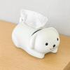 Figure Model Little Dog Tissue Storage Box Anti Drop Little White Dog Model Toy  Birthday Gift